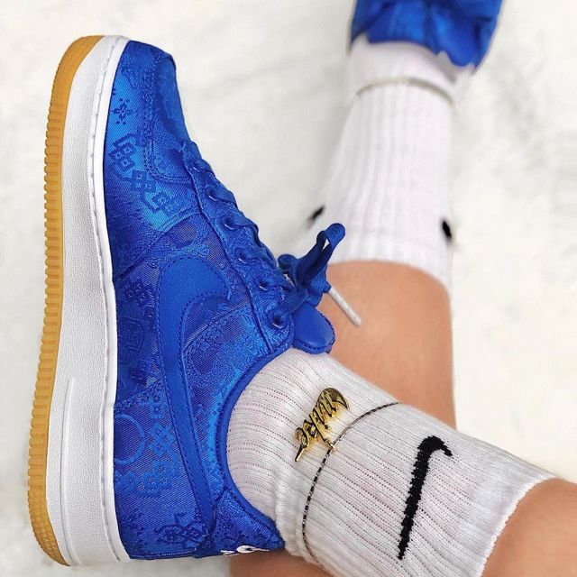 Air force 1 Clot blue worn by rebeccahyldahl on the account Instagram of @rebeccahyldahl 