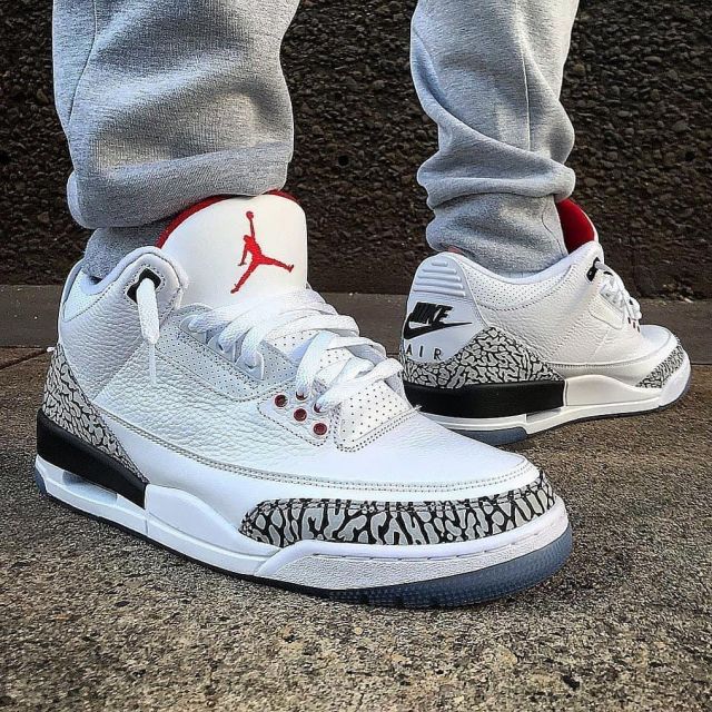 Jordan III White Cement of @shoe_game_shots_ on the account Instagram ...