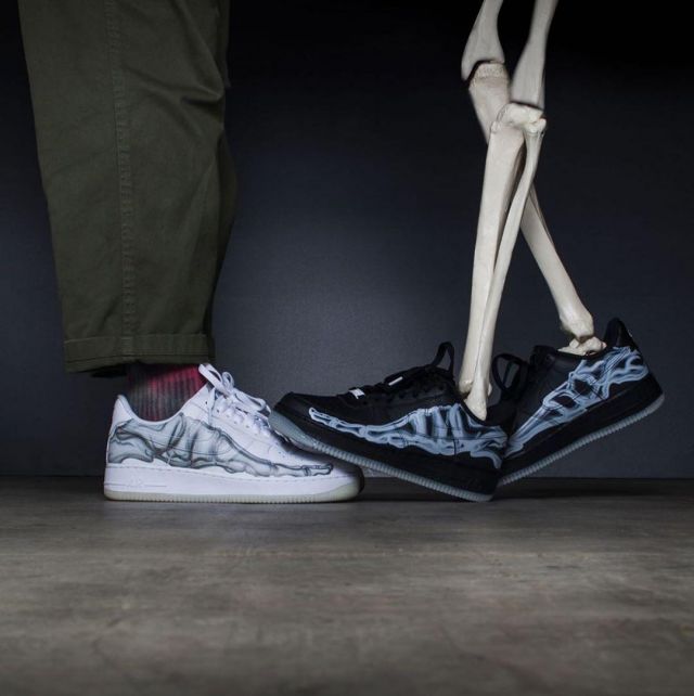 Les Air Force 1 Low Black Skeleton sur le compte Instagram de @sneakers_avenue_