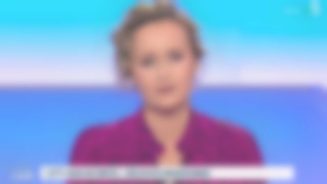 La tunique rose imprimée léopard, manches longues avec sequins, fronces et col ouvert de Caroline Roux dans C dans l'air le 16.12.2019