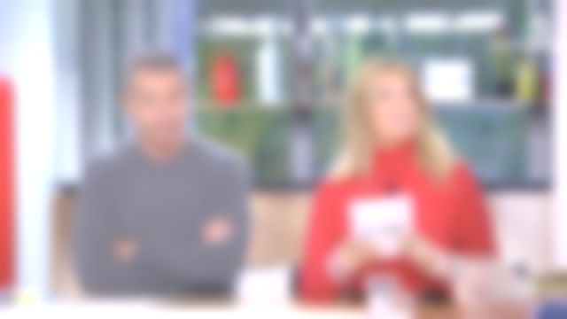 The sweater turtleneck red worn by Pauline Claviere in C l'hebdo