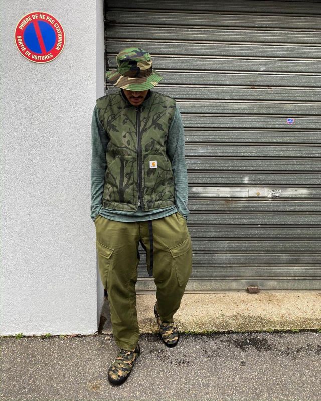 Gillet Carhartt camo worn by ruddy trobrillant on the account Instagram ...