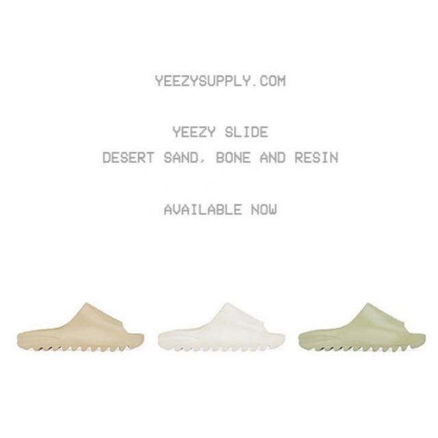 Adidas Yeezy Slide Resin Bone Desert Sand Release Date.