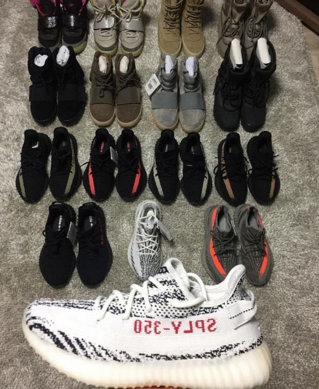 Adidas Yeezy Boost 350 Zebra Collection Matching Sneaker