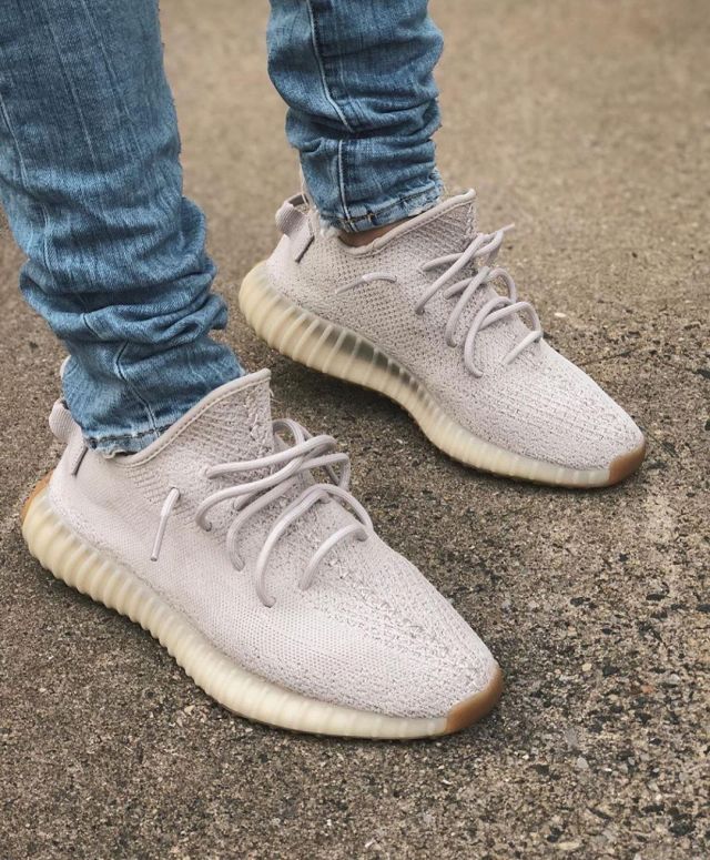 yeezy sesame with jeans