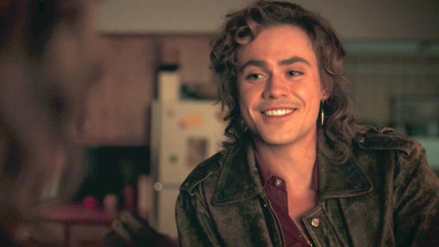 Brown leather jacket worn by Billy Hargrove (Dacre Montgomery) as seen in Stranger Things Season 2 Episode 9