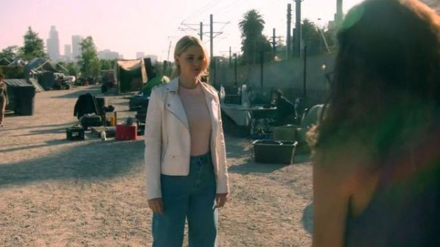 Whitte Lace-up Moto Jacket worn by Molly Hernandez (Allegra Acosta) in Marvel's Runaways Season 3 Episode 5