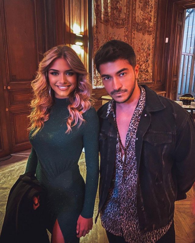 Robe verte à sequins de Lou Ruat sur le compte Instagram de @darkocttg