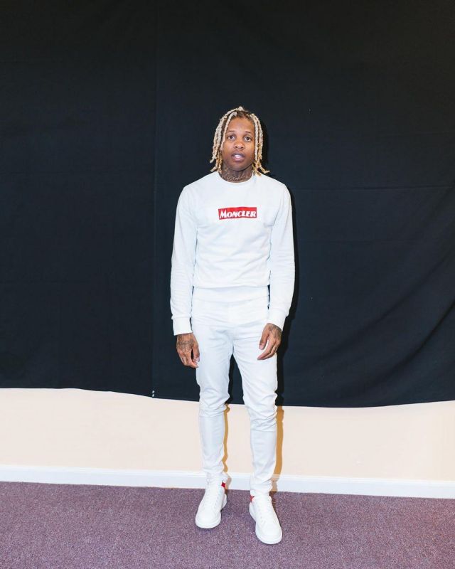 Alexander Mcqueen Sneakers (rouge) de Lil Durk sur le compte Instagram de @durkioworld