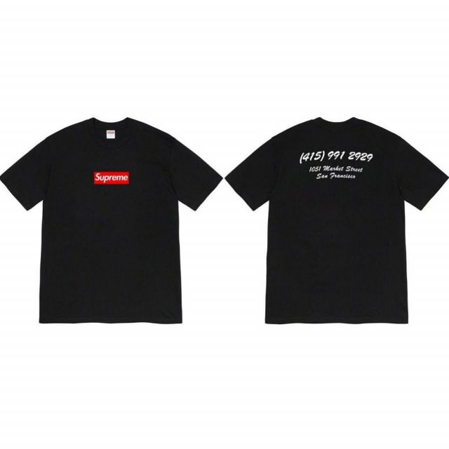 supreme box logo tee black