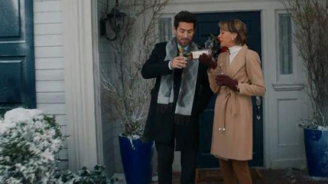 Long Belt Wrap Coat worn by Kathryn (Wendie Malick) in American Housewife Season 4 Episode 10