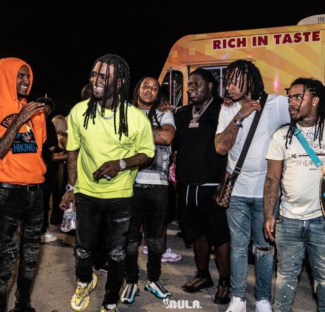Le tee-shirt vert fluo porté par Chief Keef sur le compte Instagram de @chieffkeeffsossa