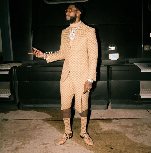 Le bermuda Gucci porté par Gucci Mane sur le compte Instagram de @laflare1017