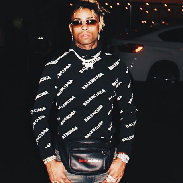 The sweater turtleneck Balenciaga all over worn by Ronny J on the account Instagram of @omgronny
