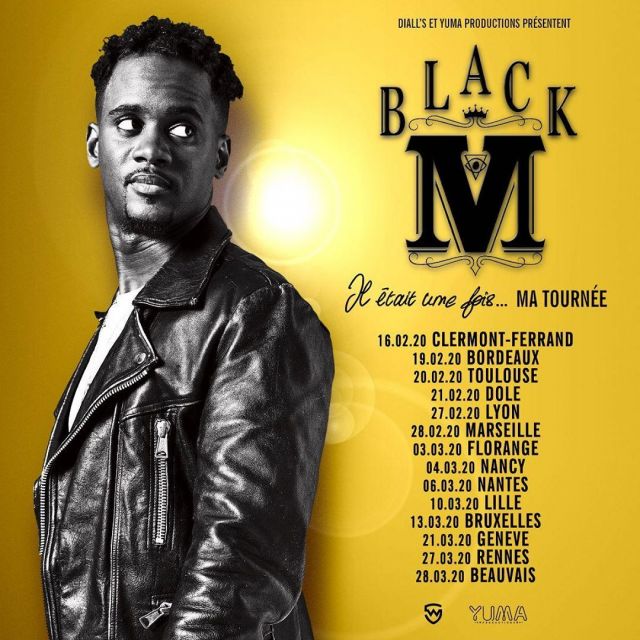 La veste en cuir noire de Black M sur le compte Instagram de @blackm