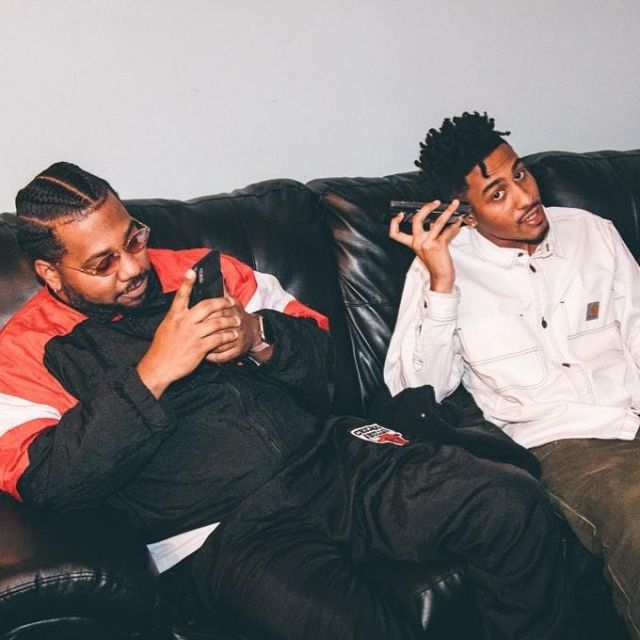 Jean jacket white Carhartt worn by Sir Michael Rocks on the account Instagram of @thecoolxkids
