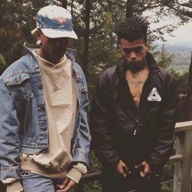 The jacket palace black and white worn by XXXTentacion on the account Instagram of @theslumpgod