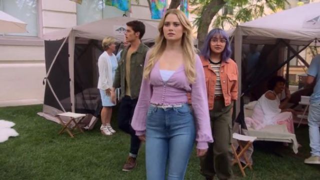 Pur­ple Smocked Top worn by Karolina Dean (Virginia Gardner) in Marvel's Runaways Season 3 Episode 7