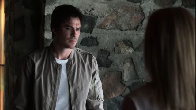 Jacket in recycled khaki Dr. Luther Swann (Ian Somerhalder) in V Wars - (S01E01)