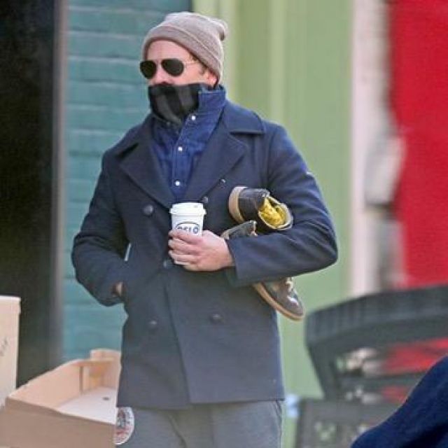 Madewell Quilted Indigo Denim Jacket worn by  Bradley Cooper New York City December 20, 2019