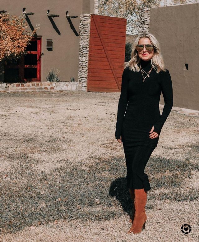 Fish­tail Dress of Erin Busbee on the Instagram account @busbeestyle