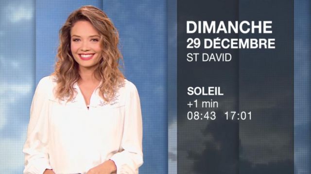 The Blouse embroidery and tucks in silver - of Gennifer Demey in Weather of M6 of 28/12/2019