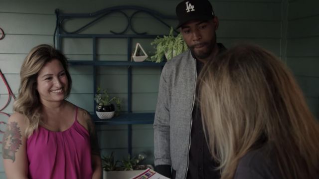 Pink halter-top blouse of Deanna Muñoz in Queer Eye (S04E06)