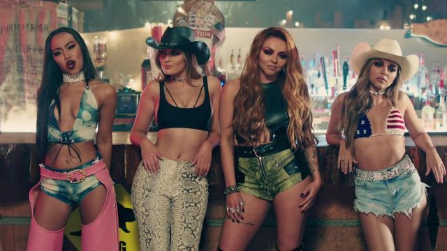 Brassiere black Perrie Edwards in Little Mix - No More Sad Songs (Official Video) ft. Machine Gun Kelly