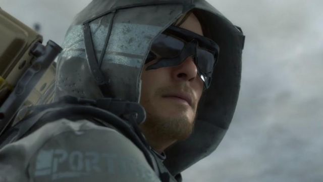 The glasses of the Ludens of Norman Reedus in the Death Stranding - Launch Trailer | PS4