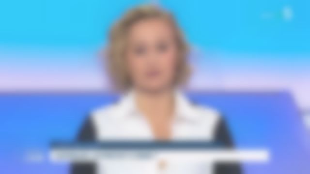 La robe bicolore en popeline de coton de Caroline Roux dans C dans l'air le 07.01.2020