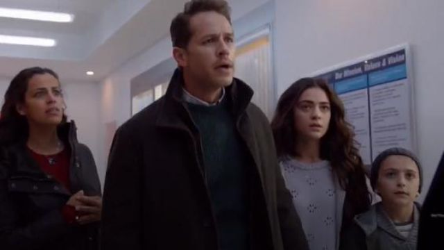 Grey Floral Pointelle Pullover Sweater worn by Olive Stone (Luna Blaise) in Manifest Season 2 Episode 1