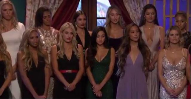 Gold Se­quin Maxi Dress worn by Shiann L. in The Bachelor Season 24 Episode 1