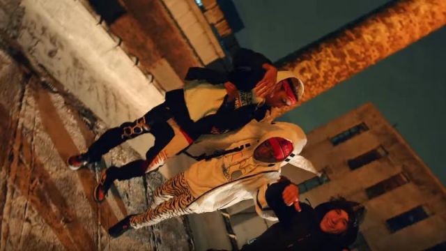 Louis Vuitton red cap knit cap beanie of Lil Uzi Vert in the music video Lil Uzi Vert - Futsal Shuffle 2020 [Official Music Video]