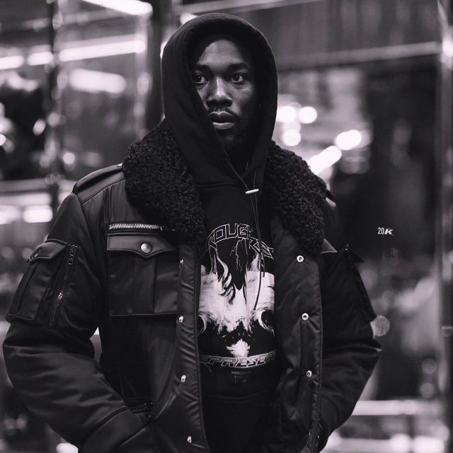 Represent Black 'Thor­ough­bred' Hood­ie of Meek Mill on the Instagram account @meekmill