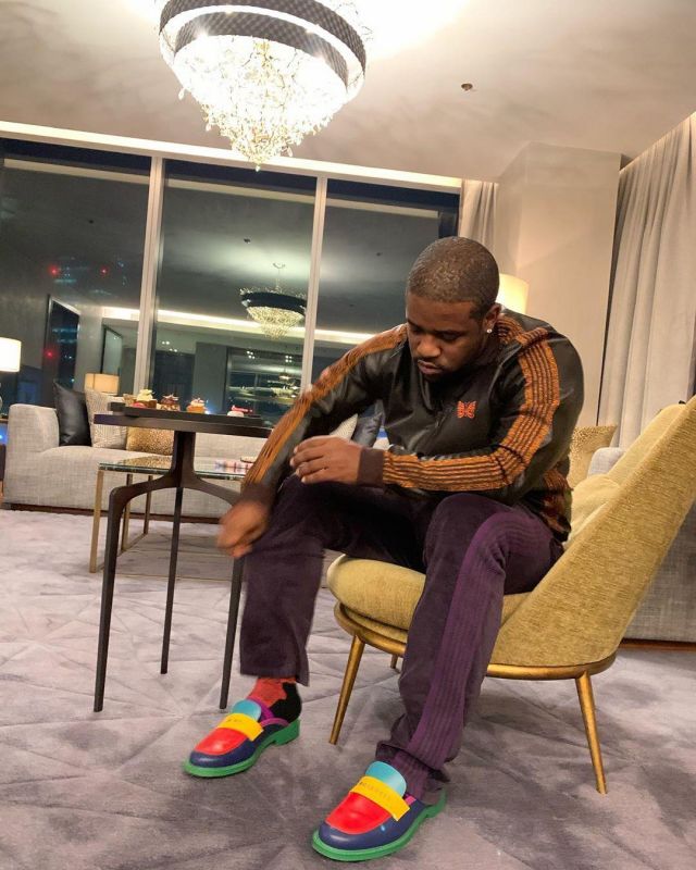 Chanel Mul­ti­col­or Leather Mules of A$AP Ferg on the Instagram account @asapferg