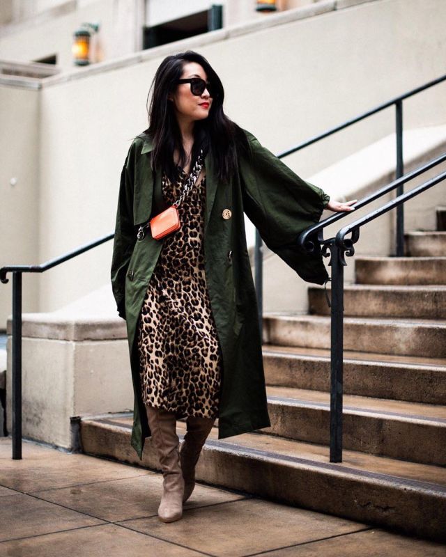 Leopard Print Dress of Nina Hu on the Instagram account @citizensrunway