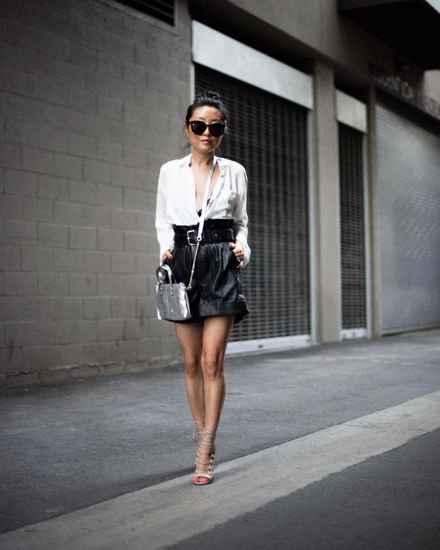 White Shirt of Nina Hu on the Instagram account @citizensrunway