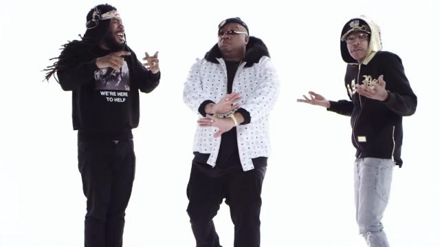 Pants large black E-40 in E-40 "Slappin" feat. Nef The Pharoah & D. R. A. M