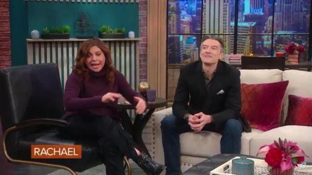 Isabel marant Black Caleen Stud­ded Boot worn by Rachael Ray on Rachael Ray Show January 9, 2020