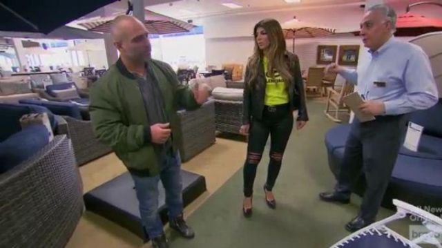 Black Studded Leather Jacket worn by Teresa Giudice in The Real Housewives of New Jersey Season 10 Episode 9