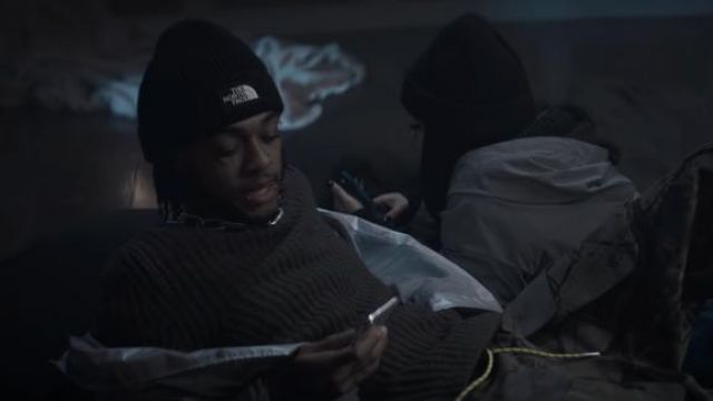 The North Face Black Beanie worn by Scarlxrd in his LIVING LEGEND. music video