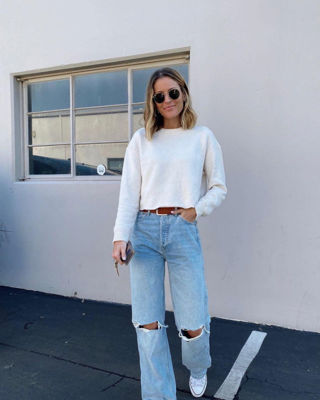 High Rise Jeans of Lindsay Marcella on the Instagram account @lindsaymarcella