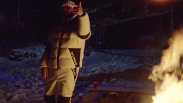 Moncler Grenoble High performance ski pants in White worn by Drake in his War music video