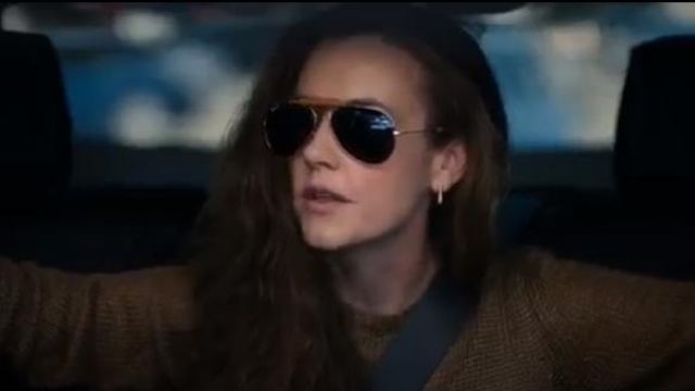 Noir Vert Aviator Lunettes de soleil portées par Natalie 'Nat' Bailey (Stephanie Allynne) dans The L Word: Génération Q Saison 1 Épisode 6