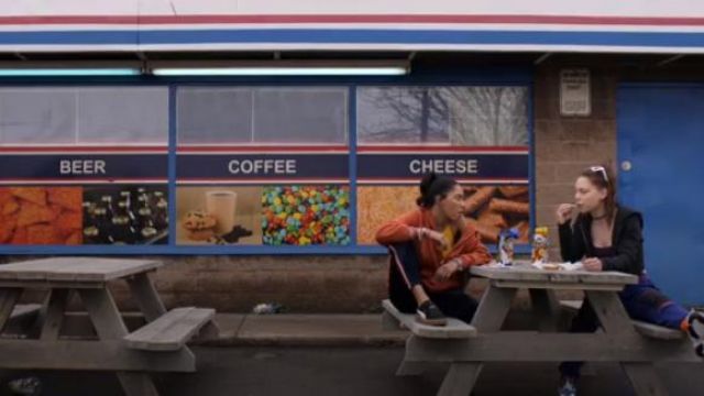 Blue and Orange Graphic Printed Sweatpants worn by Beth Cassidy (Marlo Kelly) in Dare Me Season 1 Episode 2