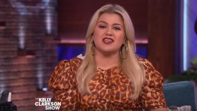 Kate spade new york Panthera Clip Dot Silk Dress worn by Kelly Clarkson on  The Kelly Clarkson Show January 14, 2020 | Spotern