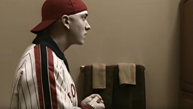 Red cap of Eminem in Eminem - When I'm Gone (Official Music Video)