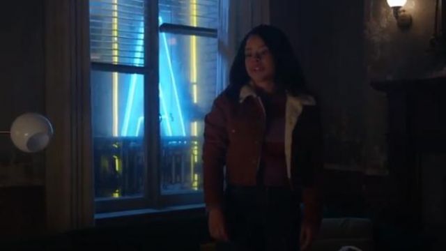 Light Brown Cropped Tan Jacket worn by Mariana Adams Foster (Cierra Ramirez) in Good Trouble Season 2 Episode 11