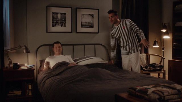 Comme Des Garçons Play round neck striped jumper worn by David Rose (Daniel Levy) as seen in Schitt's Creek (S06E02)