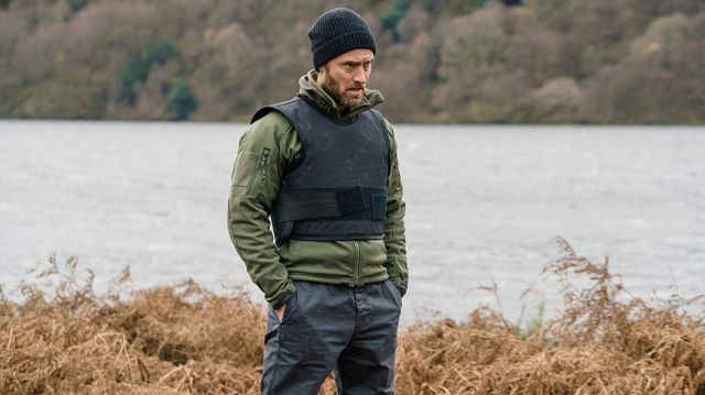 Olive Green Tactical Jacket worn by Jude Law as seen in The Rhythm Section